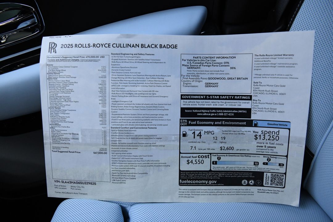 2025 Rolls-Royce Black Badge Cullinan