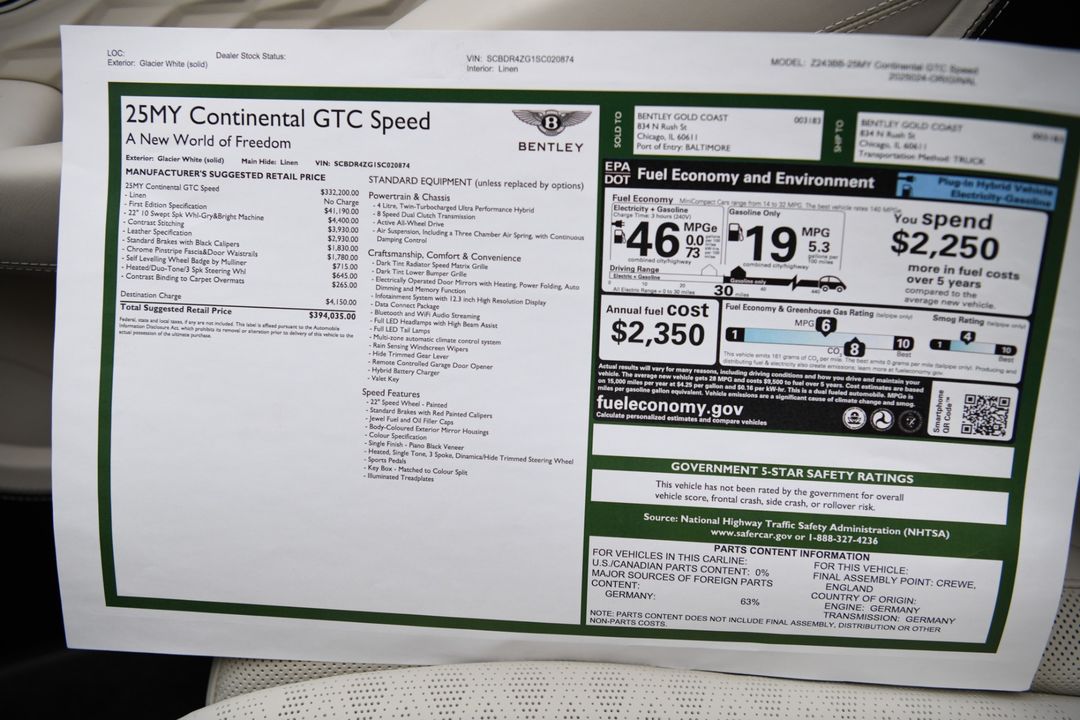 2025 Bentley Continental GTC Convertible