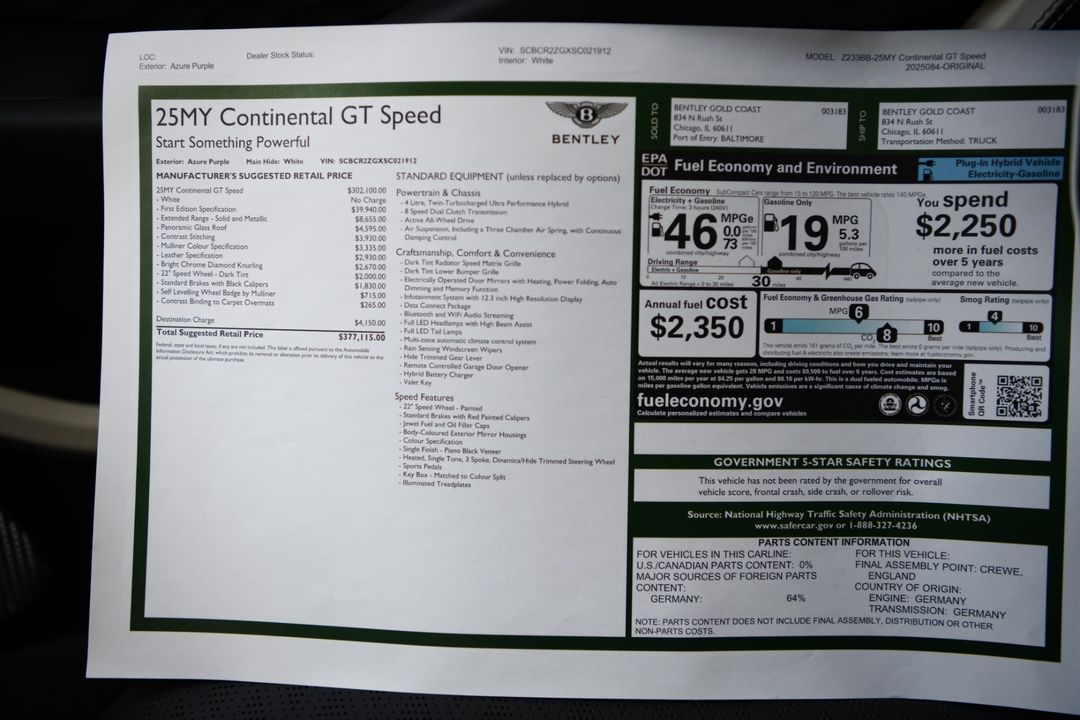 2025 Bentley Continental GT