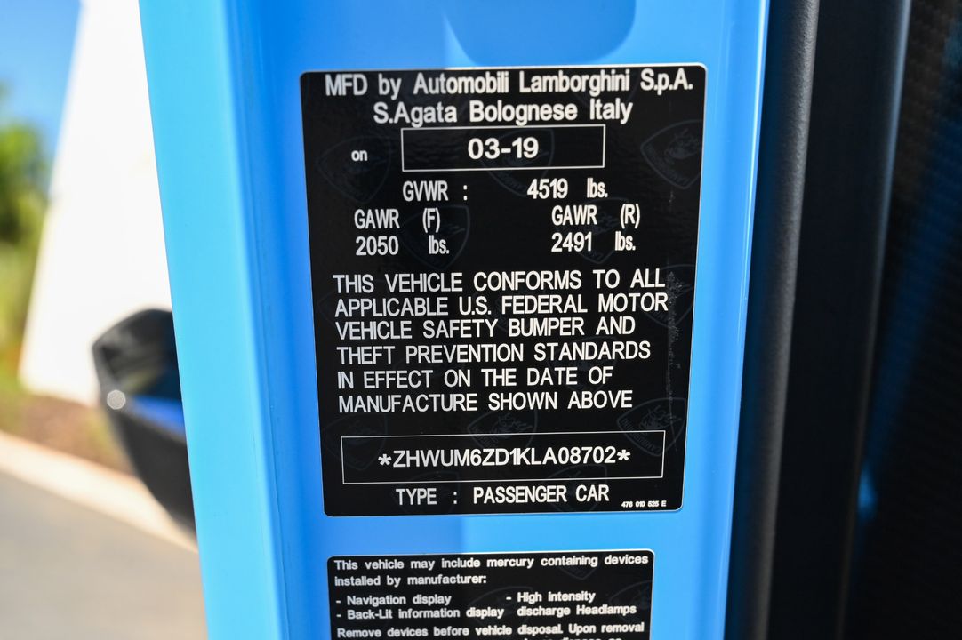 2019 Lamborghini Aventador