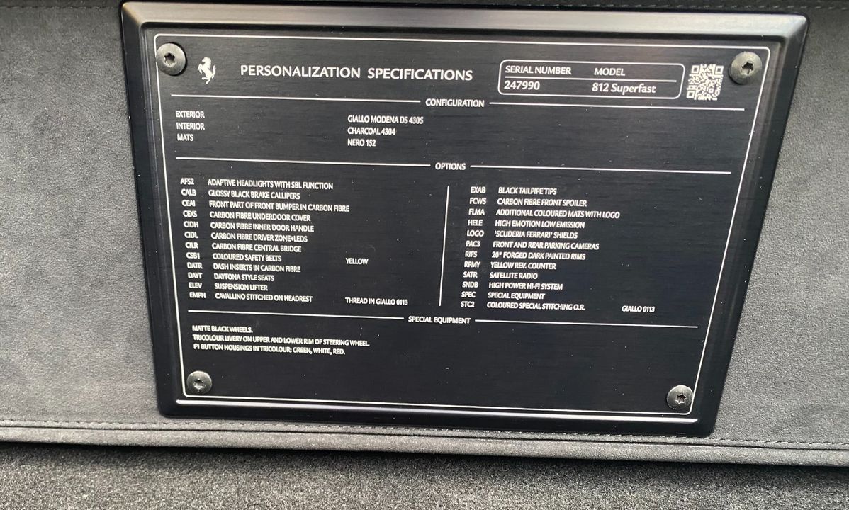 2019 Ferrari 812 Superfast