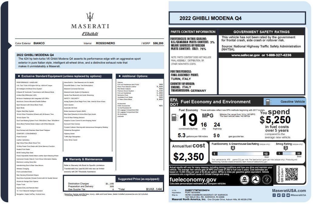2022 Maserati Ghibli