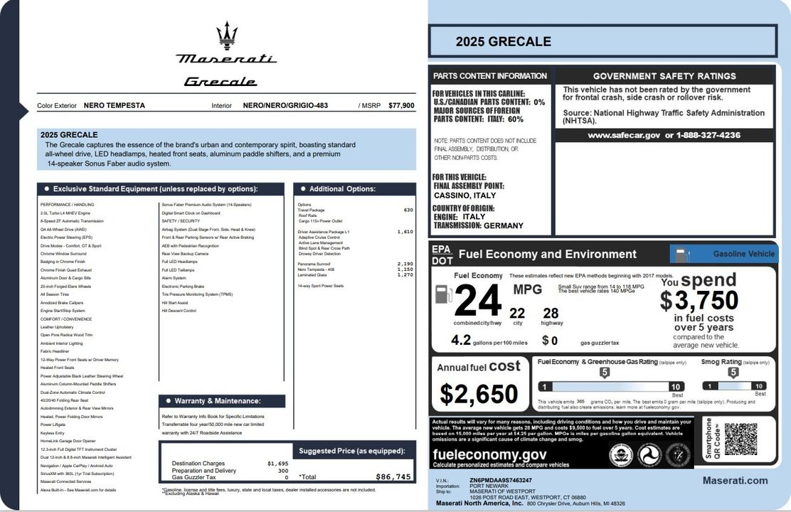 2025 Maserati Grecale