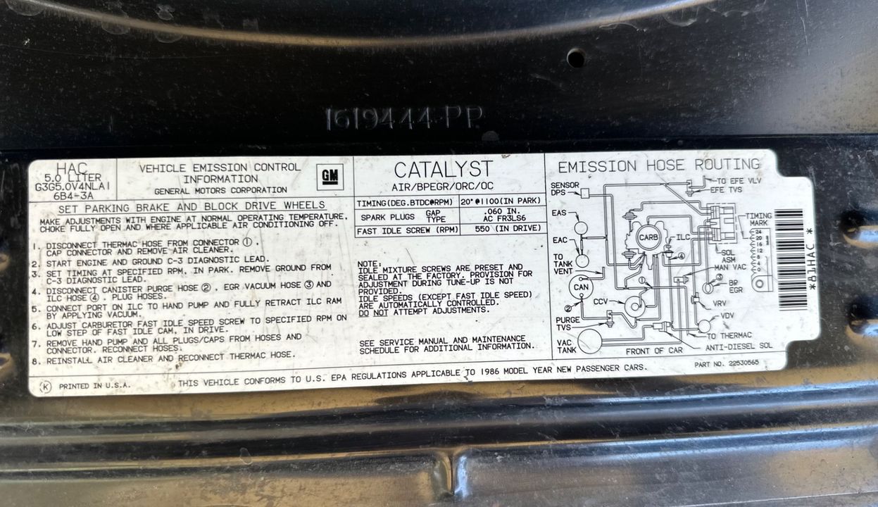 1986 Cadillac Fleetwood Brougham 5.0