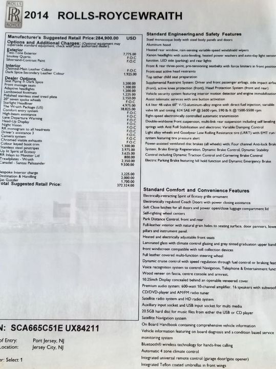 2014 Rolls-Royce Wraith