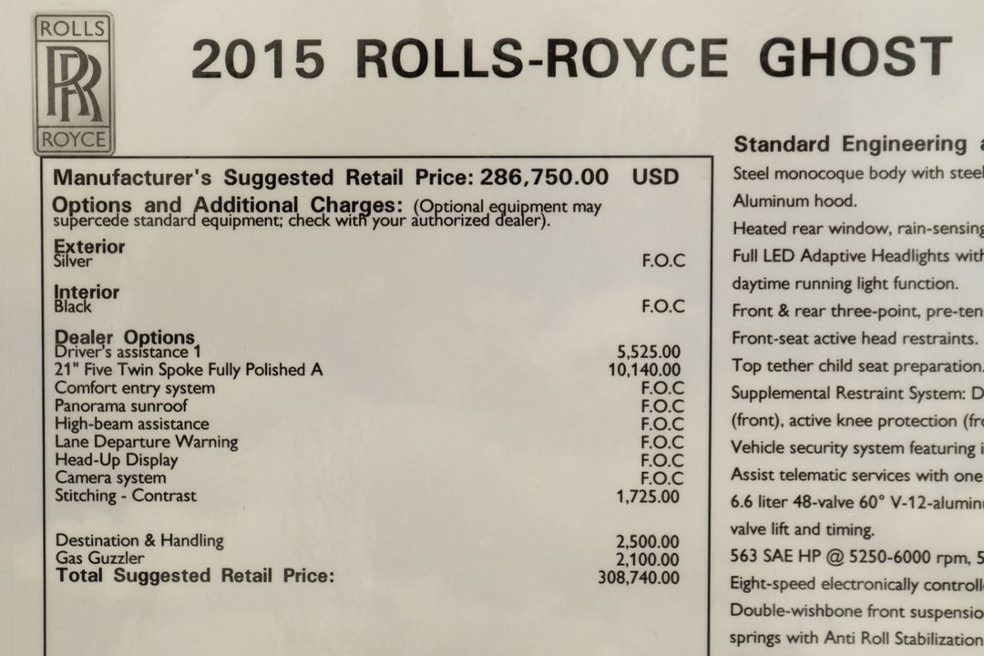 2015 Rolls-Royce Ghost