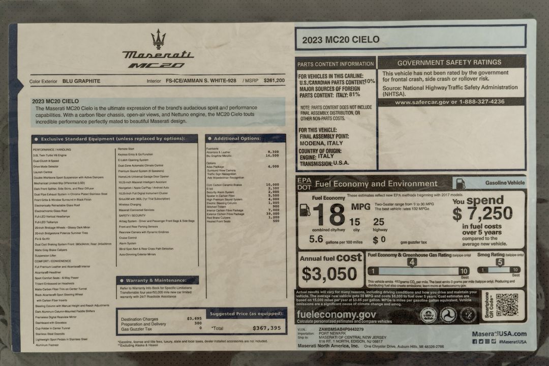 2023 Maserati MC20 Cielo