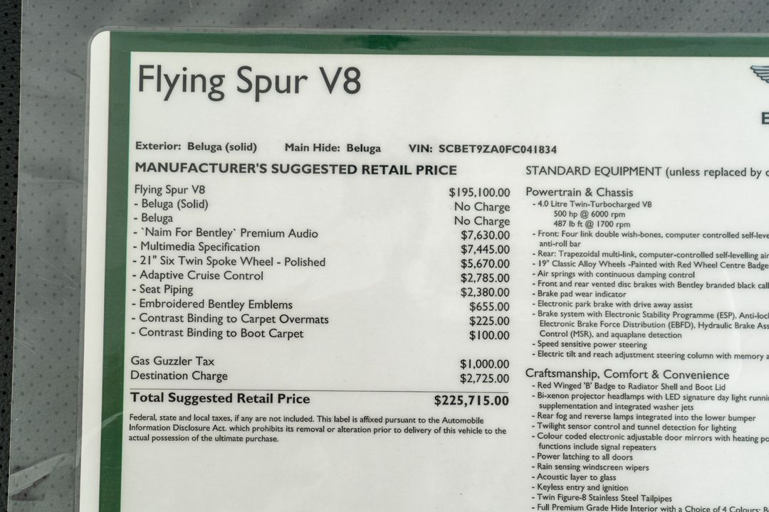 2015 Bentley Flying Spur