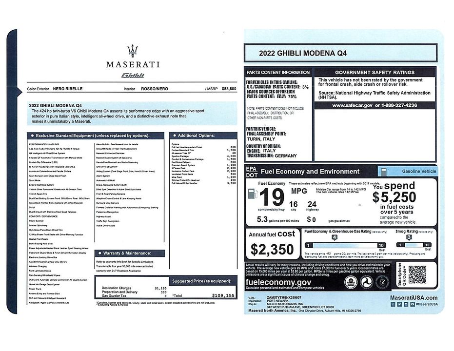 2022 Maserati Ghibli