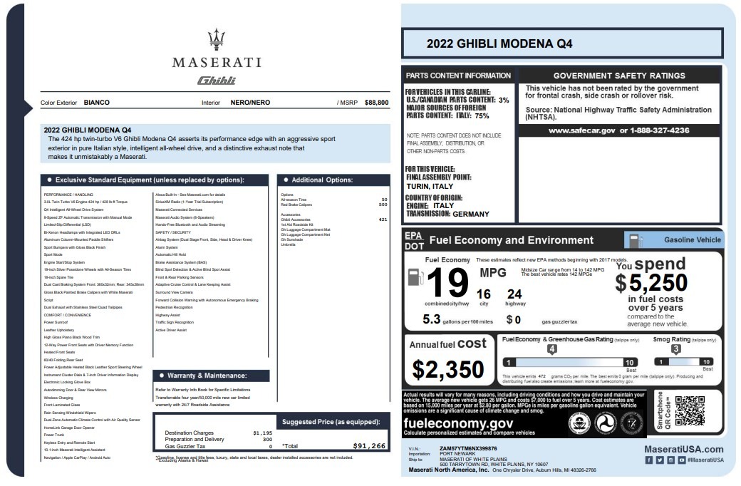2022 Maserati Ghibli