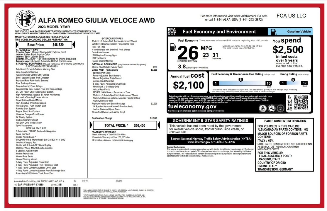 2023 Alfa Romeo Giulia