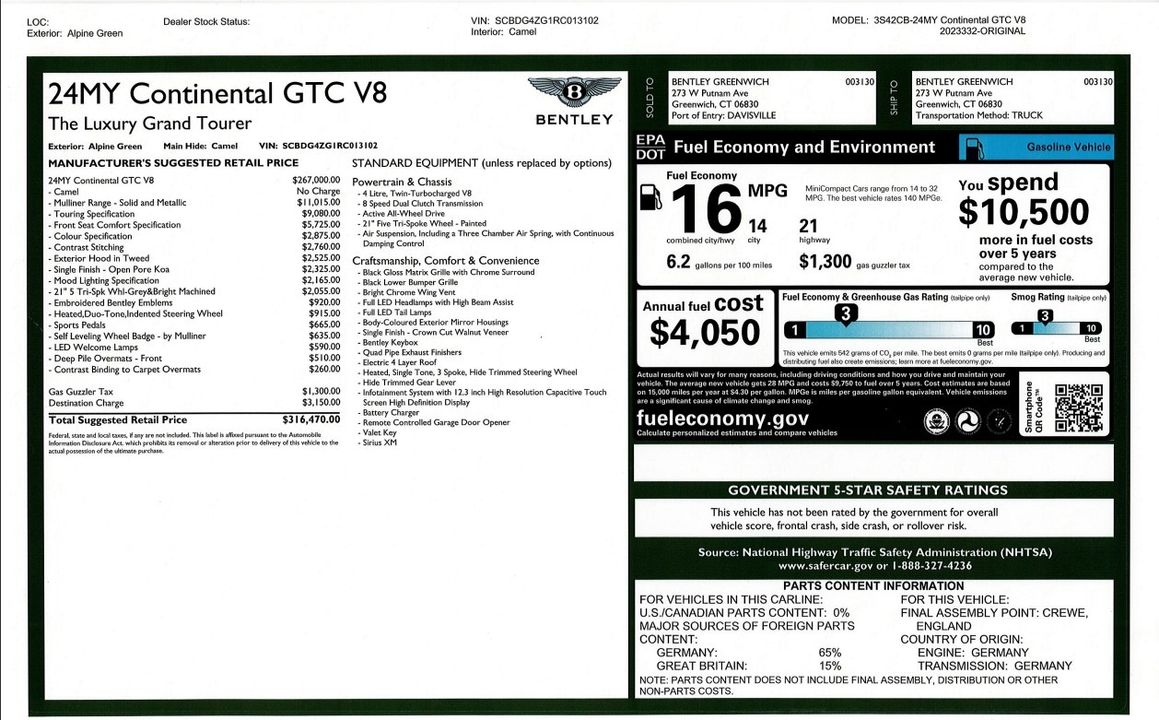 2024 Bentley Continental