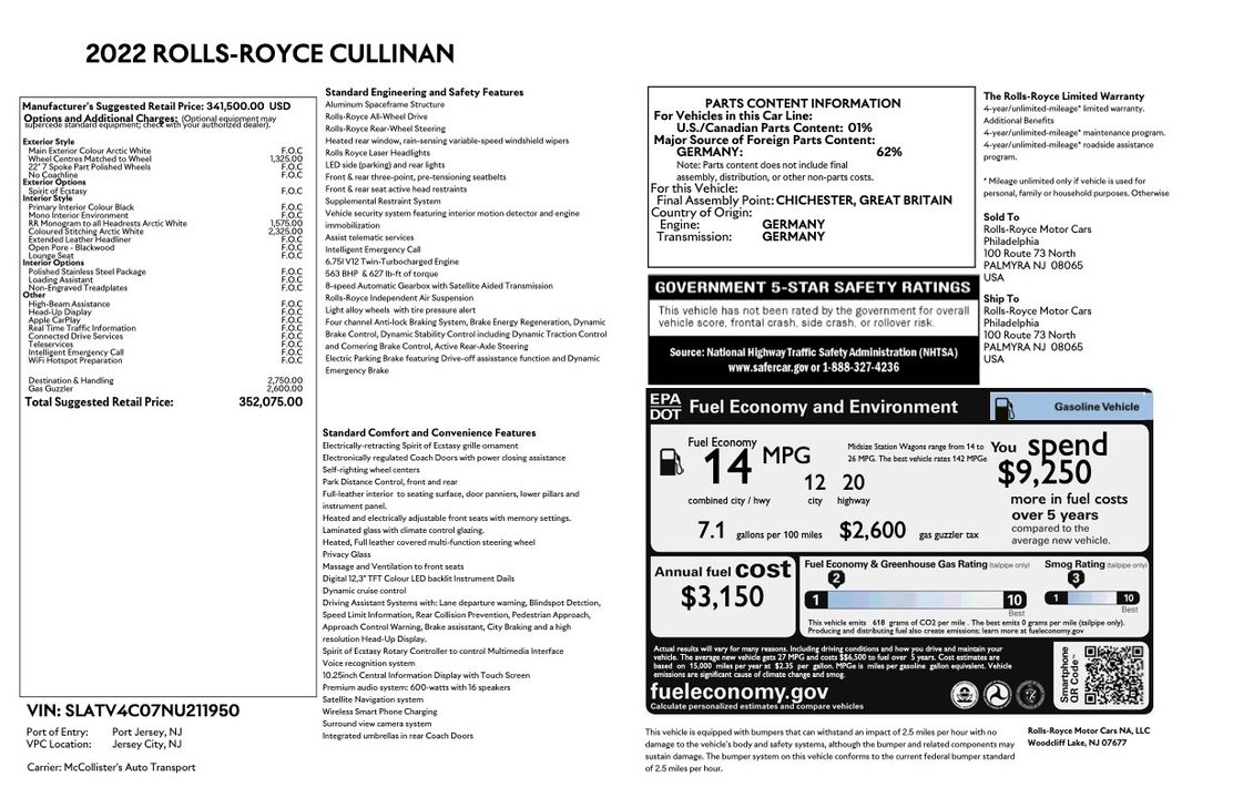 2022 Rolls-Royce Cullinan