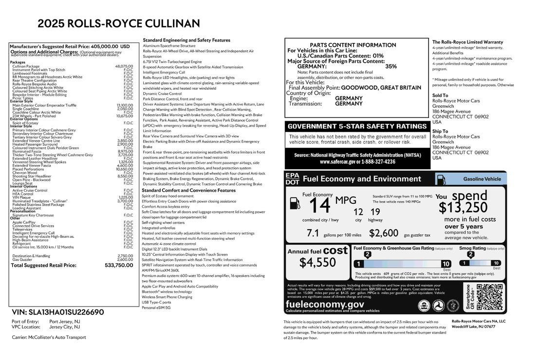 2025 Rolls-Royce Cullinan
