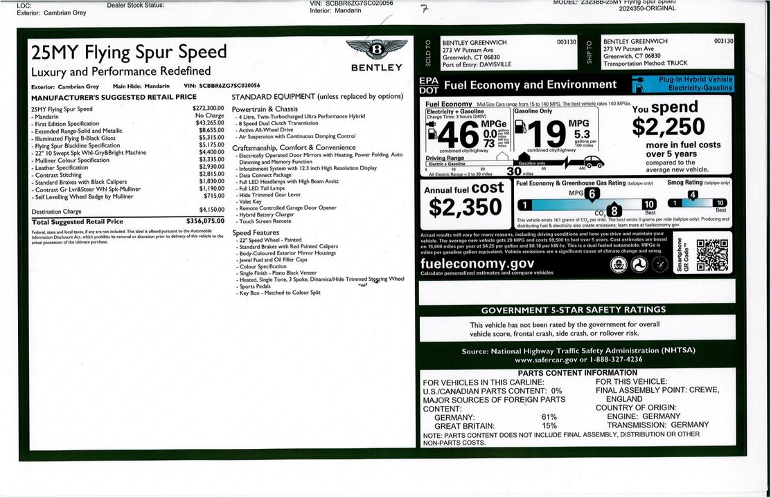 2025 Bentley Flying Spur