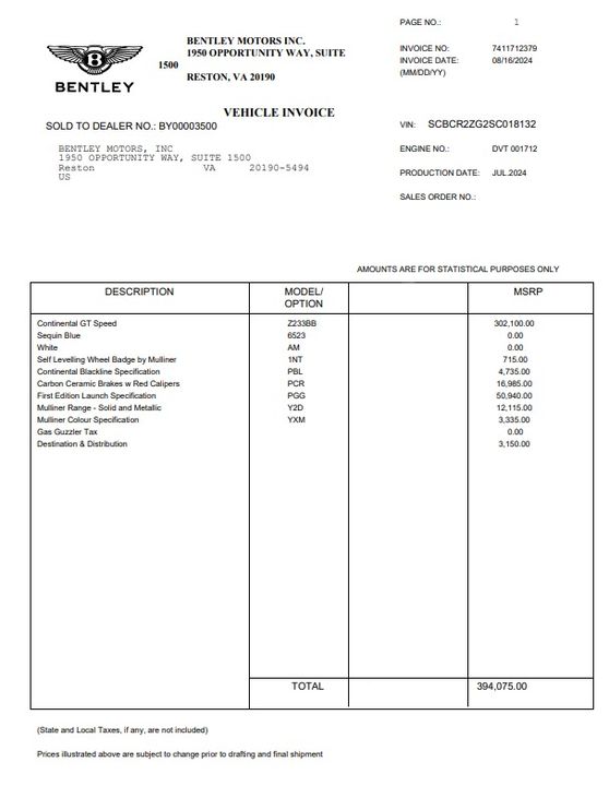 2025 Bentley Continental