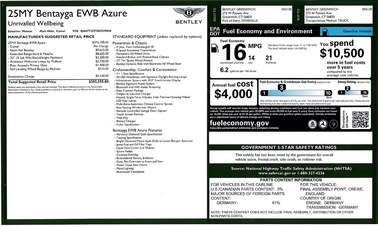 2025 Bentley Bentayga EWB