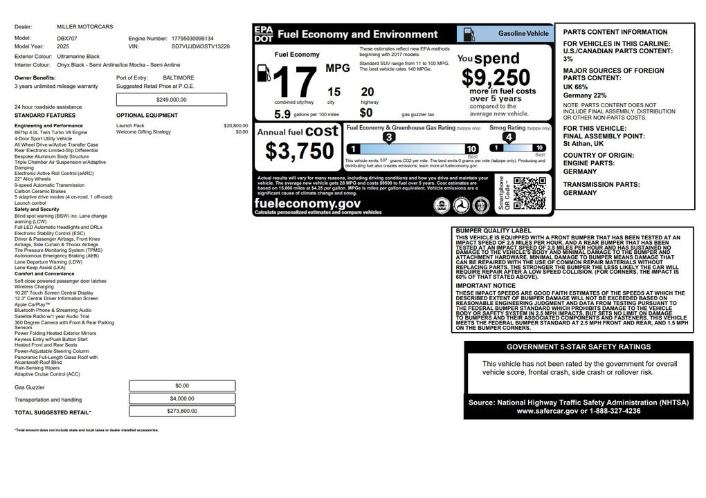 2025 Aston Martin DBX