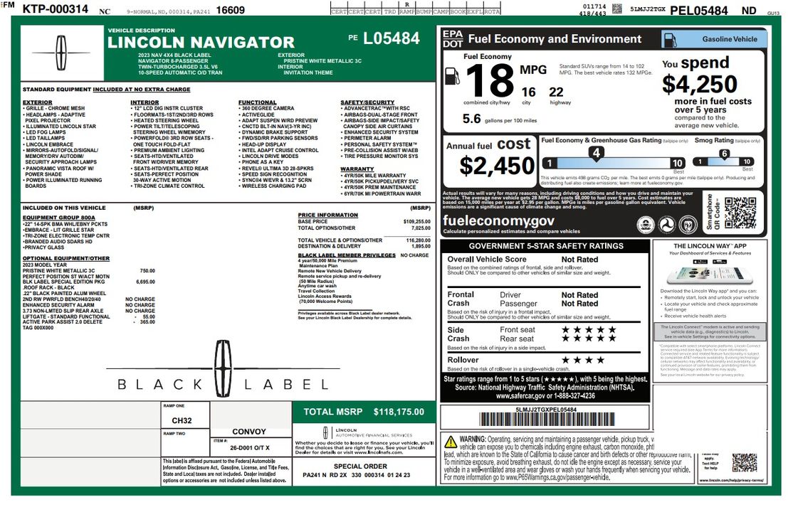 2023 Lincoln Navigator Black Label