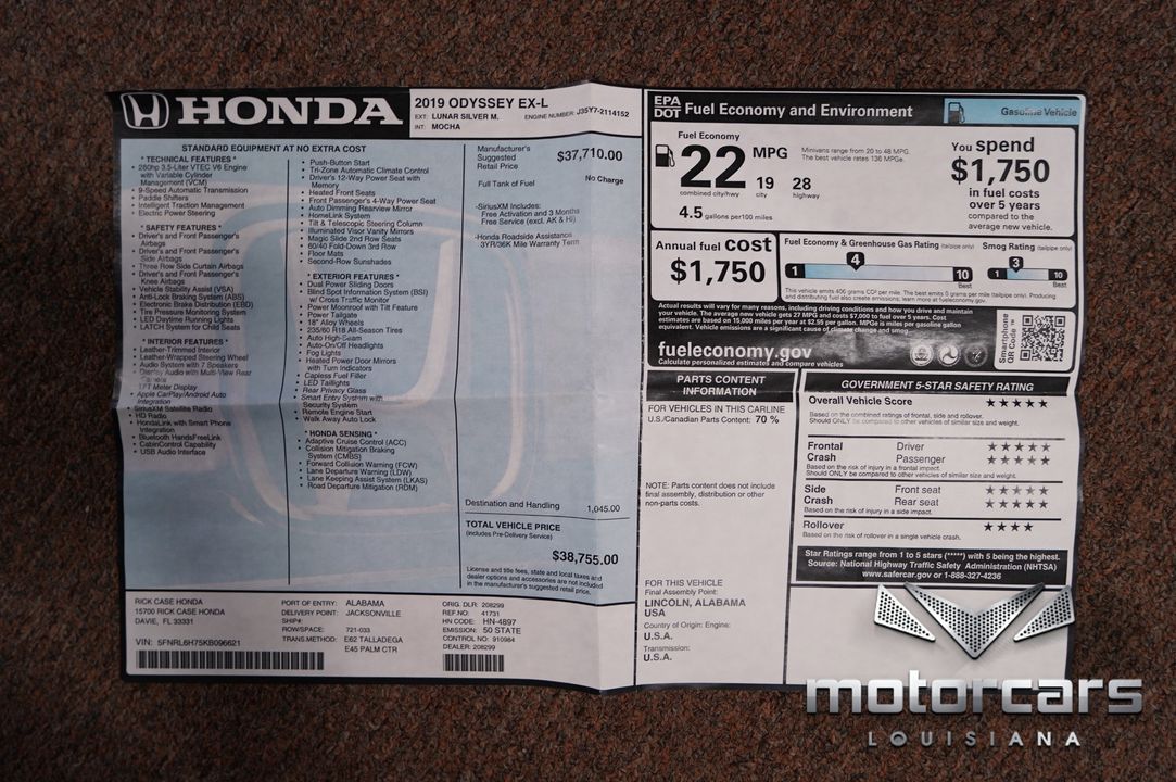 2019 Honda Odyssey