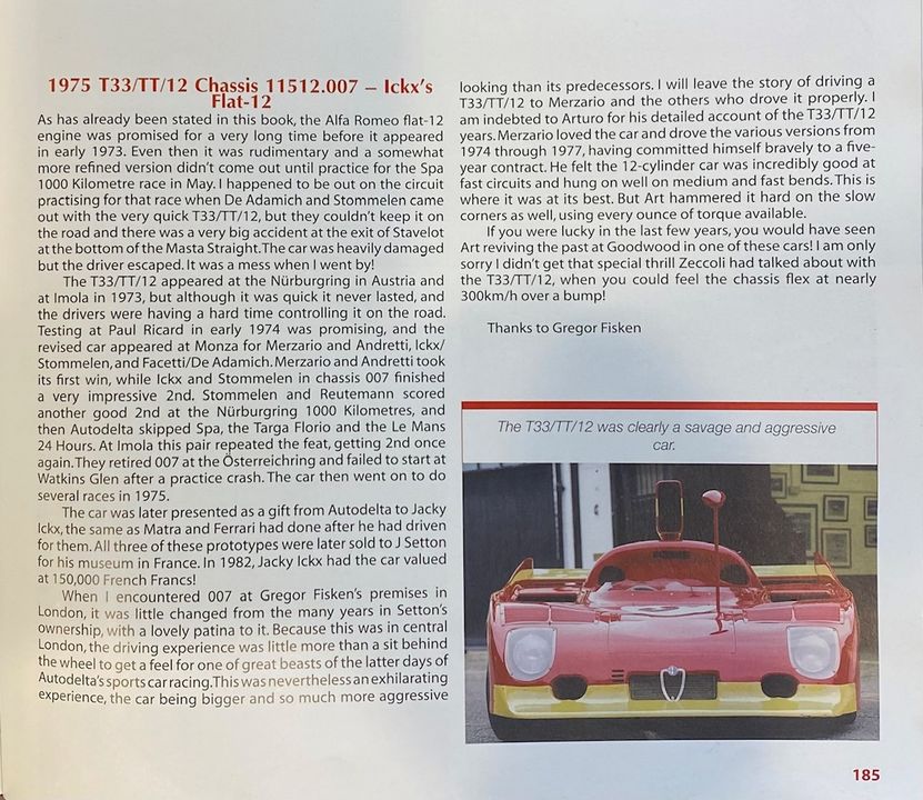 1974 Alfa Romeo Tipo 33 TT 12