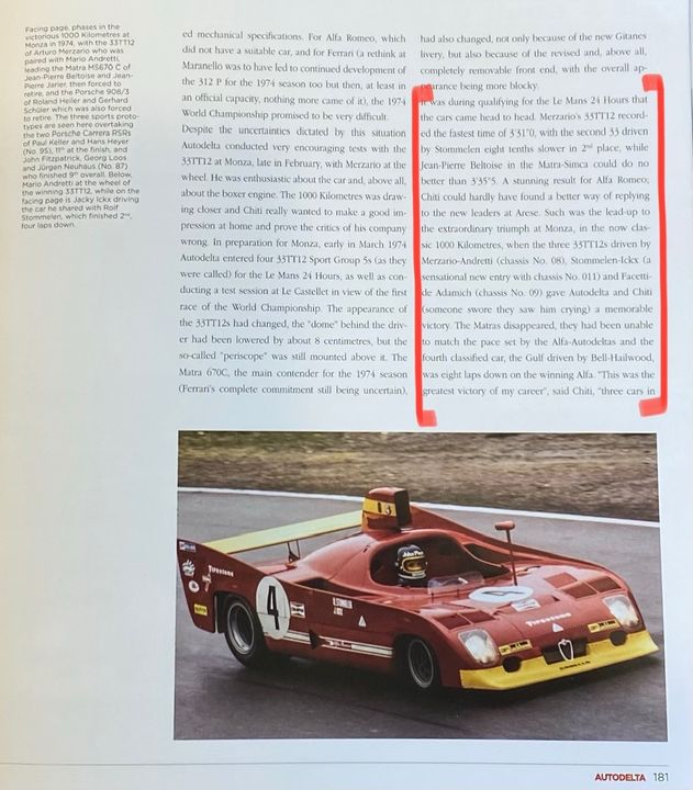 1974 Alfa Romeo Tipo 33 TT 12
