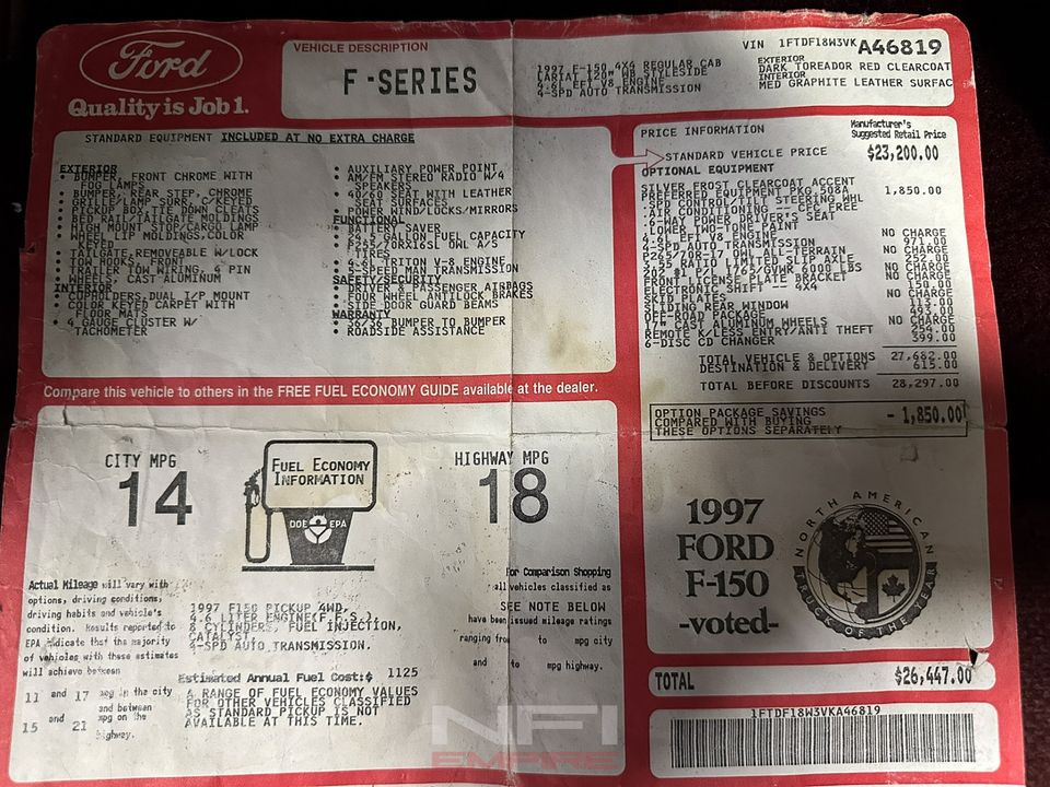 1997 Ford F150 Regular Cab