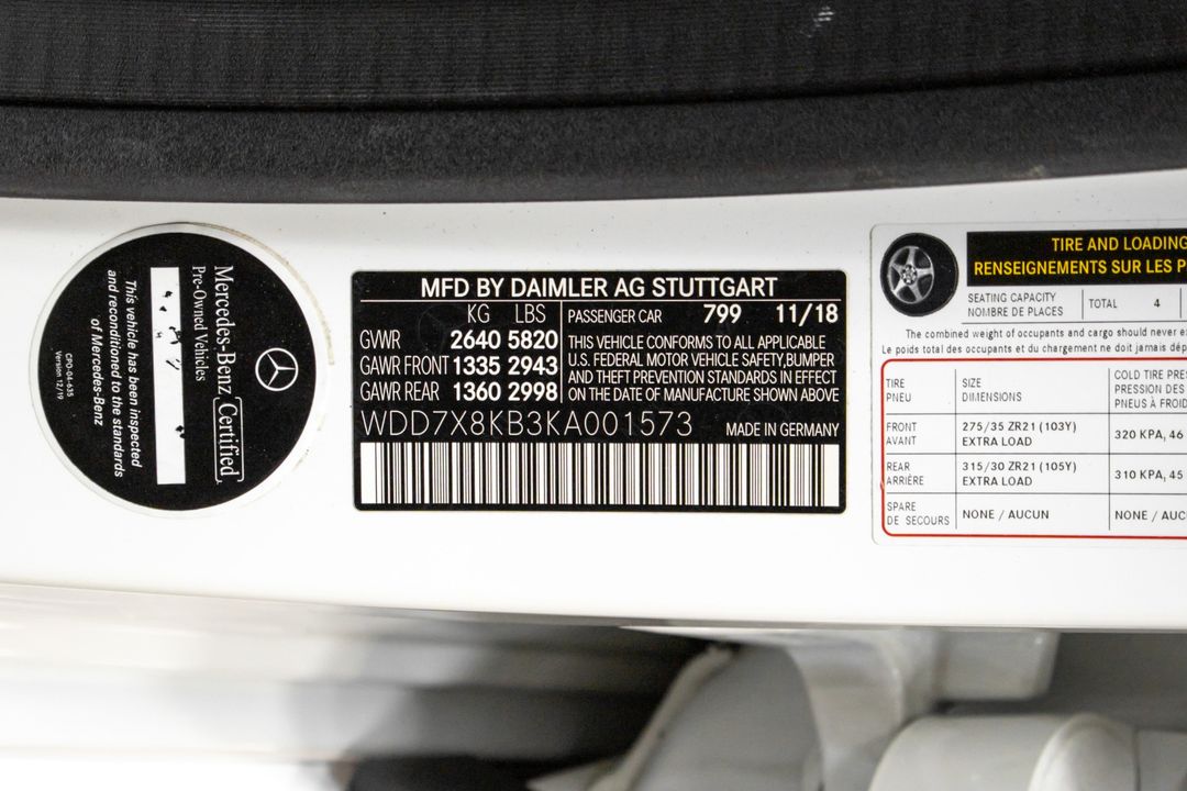 2019 Mercedes-Benz AMG   GT 63