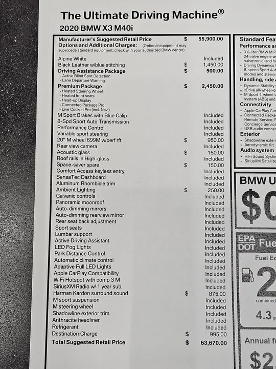 2020 BMW X3