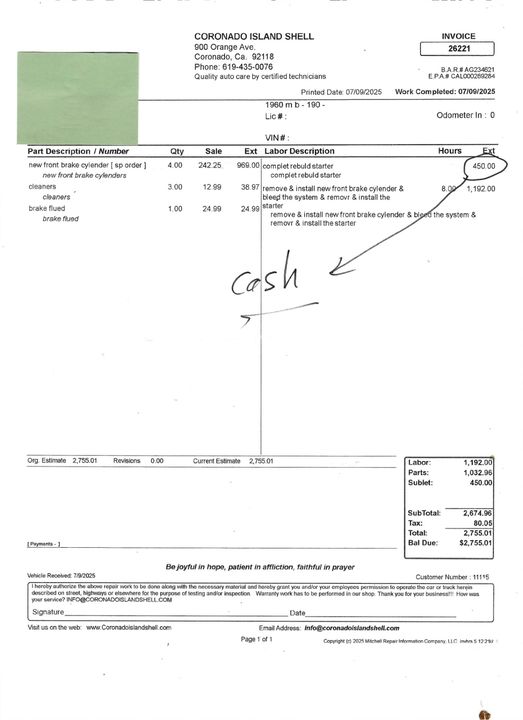 1960 Mercedes-Benz 190SL