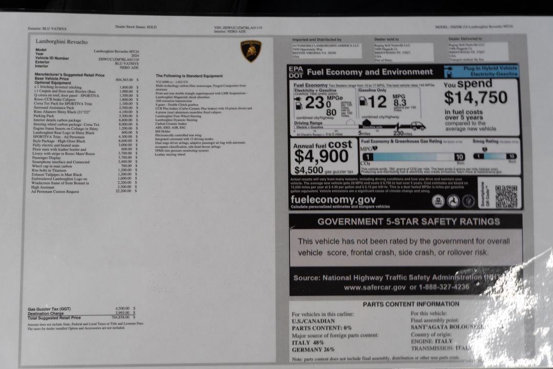 2024 Lamborghini Revuelto