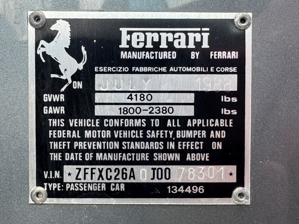 1988 Ferrari Mondial Cabriolet