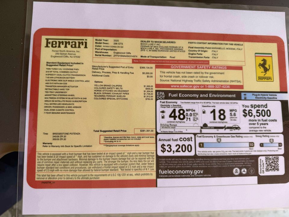 2025 Ferrari 296 GTS