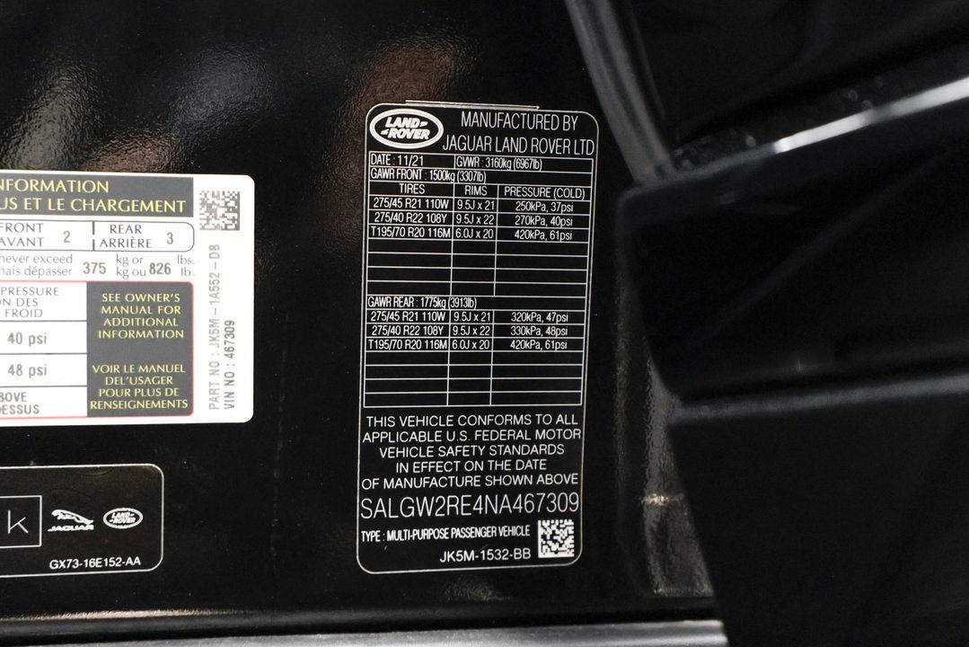 2022 Land Rover Range Rover