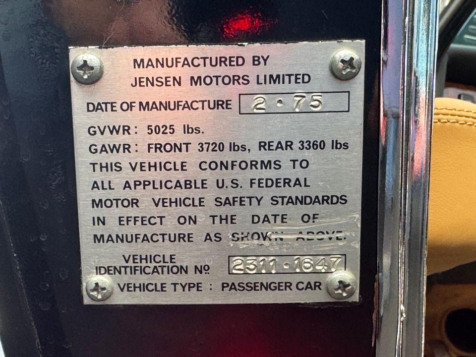 1975 Jensen Interceptor III