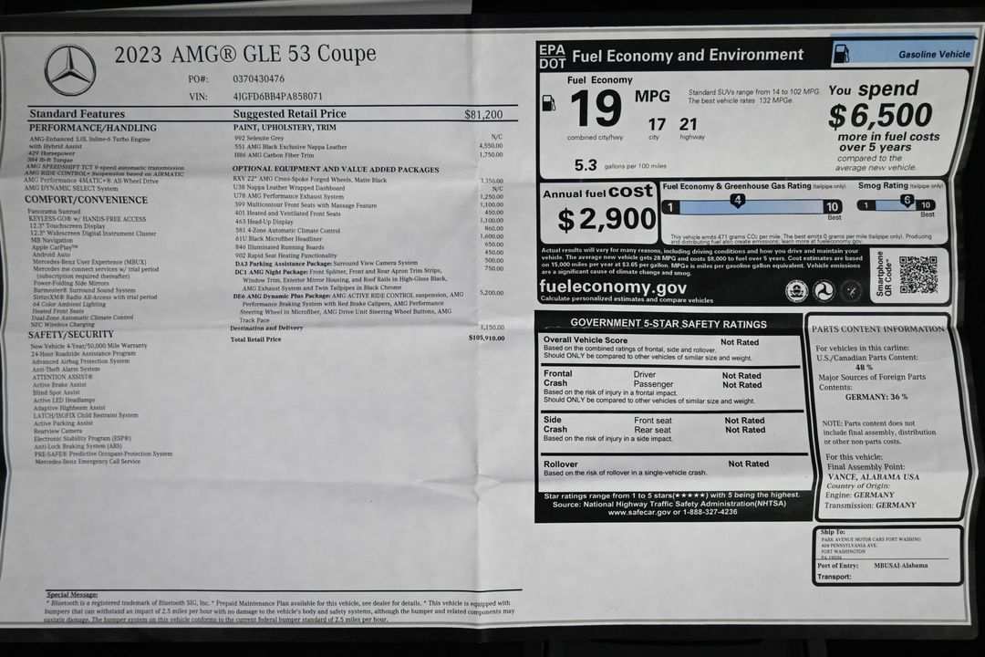 2023 Mercedes-Benz AMG GLE53 4MATIC Coupe