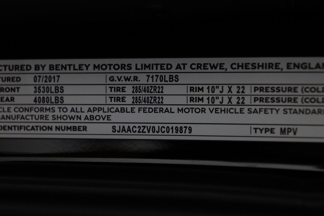 2018 Bentley Bentayga Black Edition