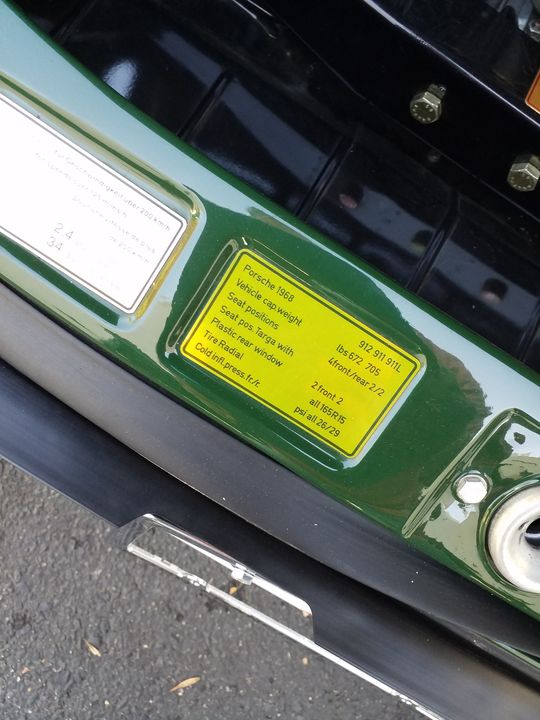 1968 PORSCHE 912