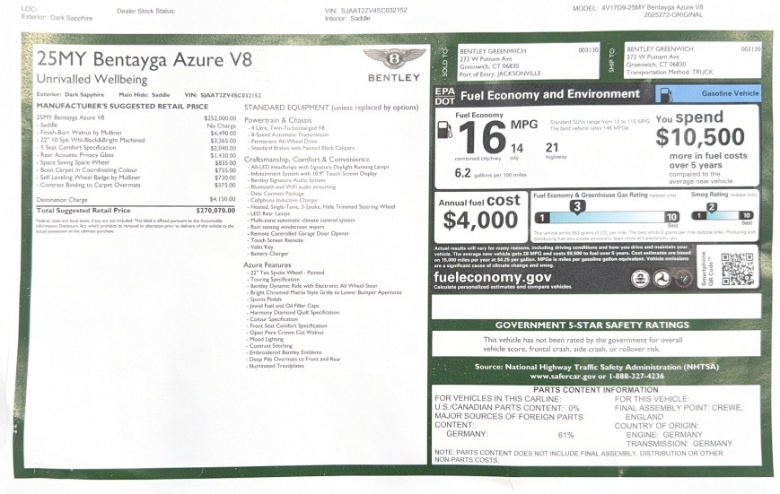 2025 Bentley Bentayga