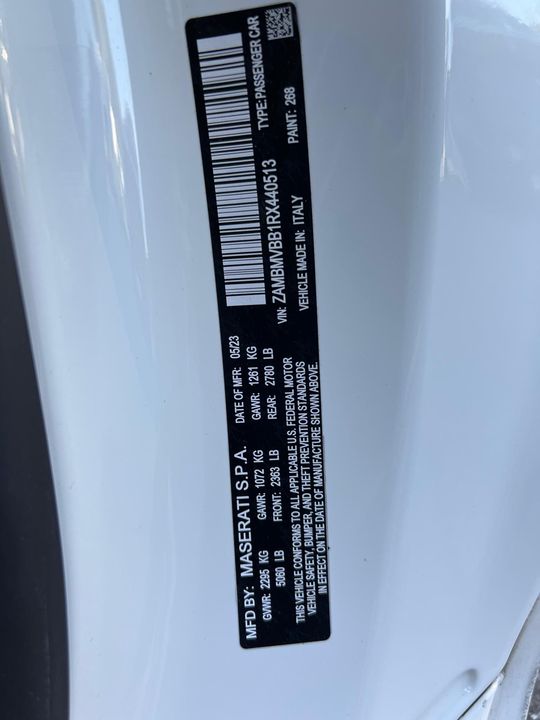 2024 MASERATI GRANTURISMO