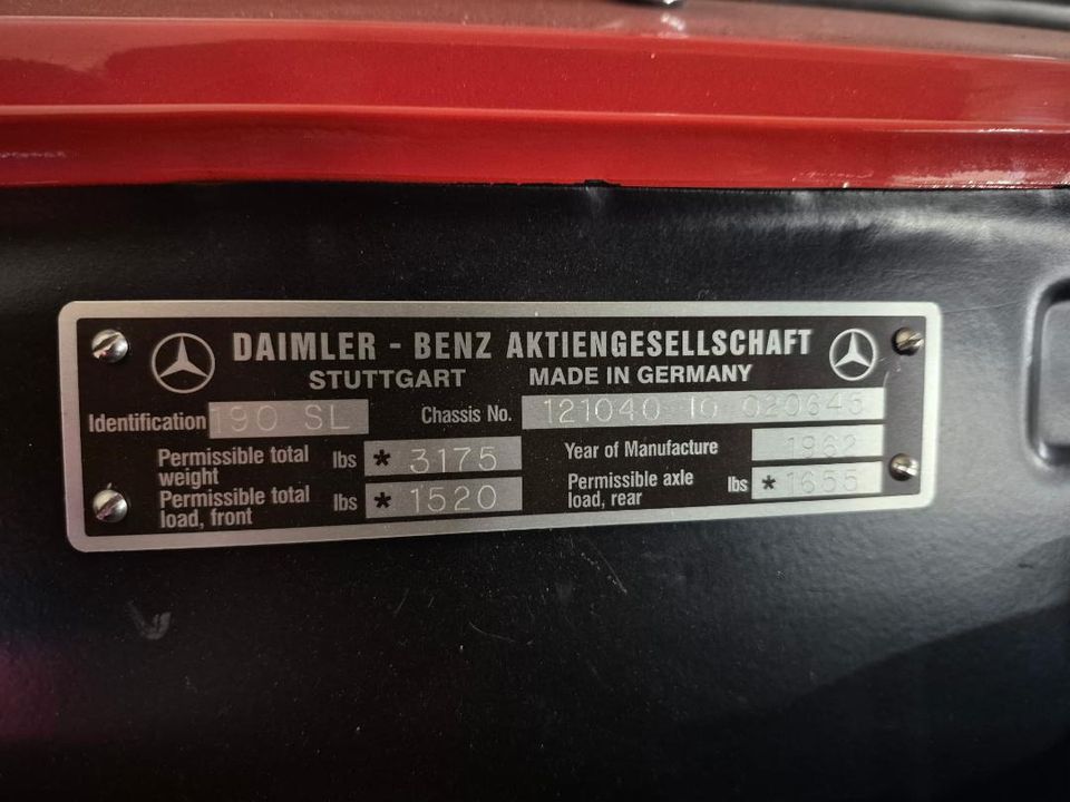 1962 Mercedes-Benz 190SL