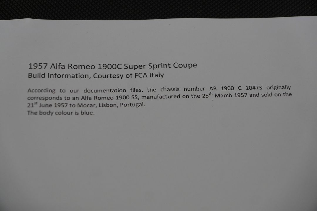1957 Alfa Romeo 1900 Super Sprint