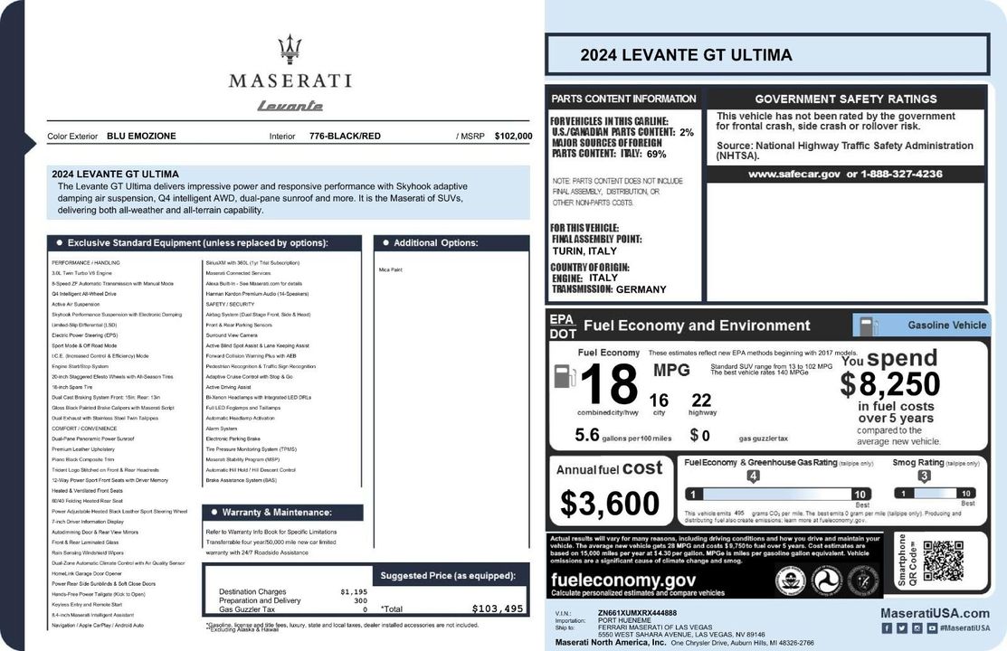 2024 Maserati Levante