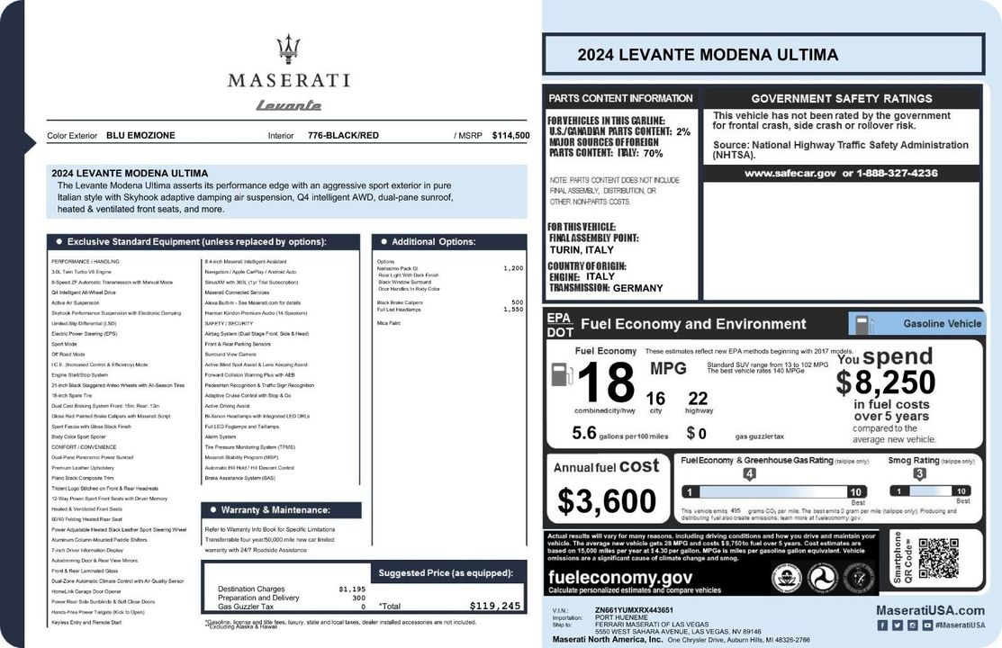2024 Maserati Levante