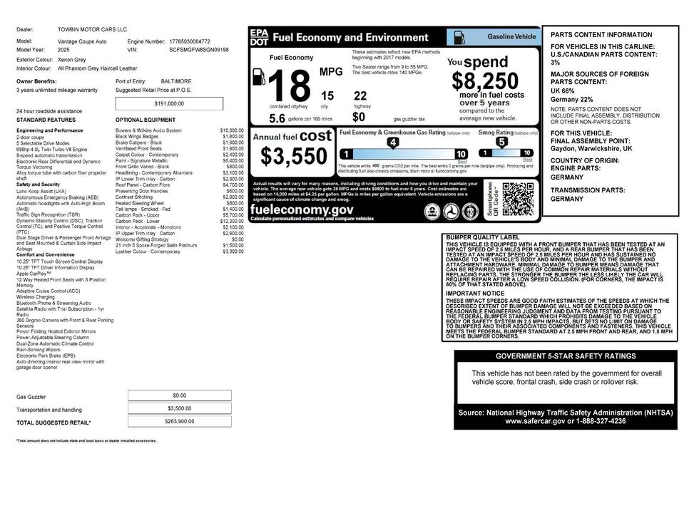 2025 Aston Martin Vantage