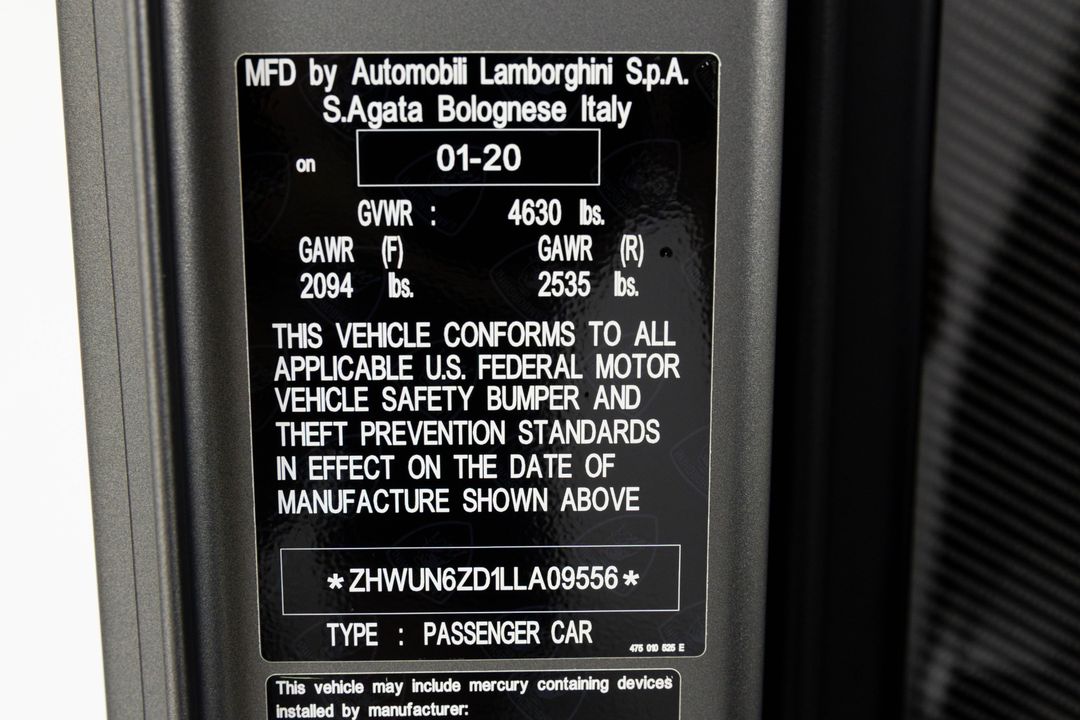 2020 Lamborghini Aventador