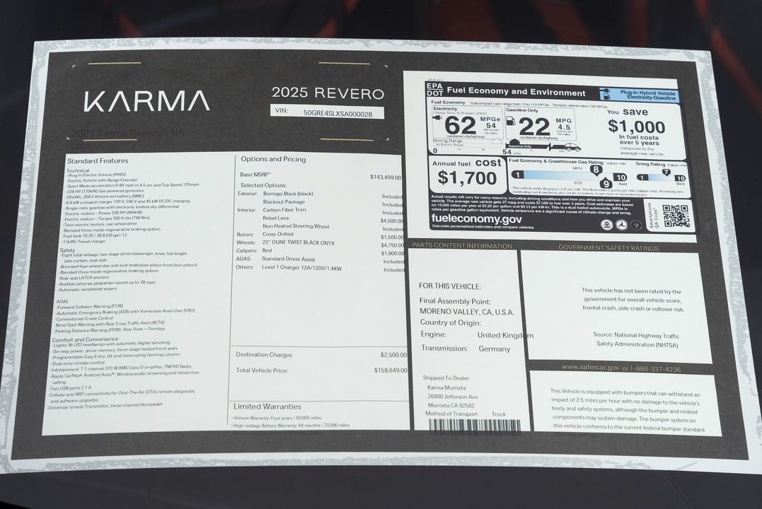 2025 Karma Revero