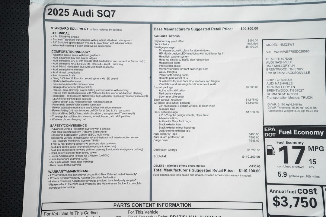 2025 Audi SQ7