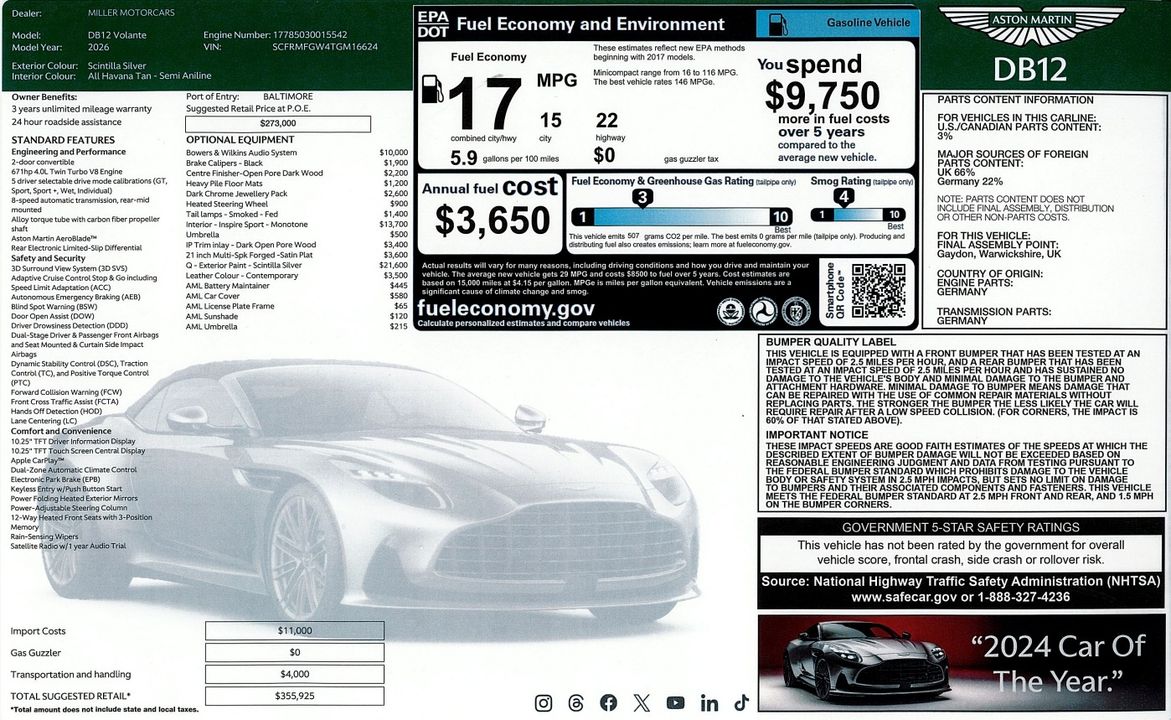 2026 Aston Martin DB12