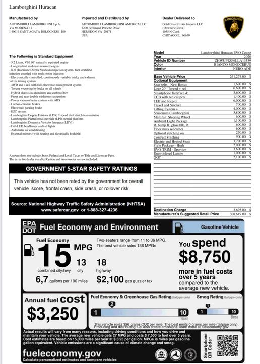 2020 Lamborghini Huracan